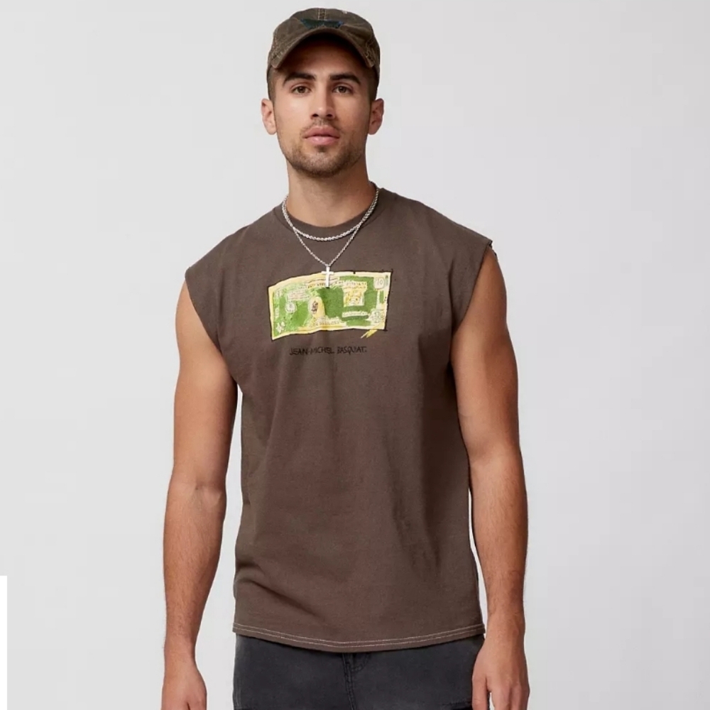 Jean-Michel Basquiat Bird On Money Muscle Graphic Tee Graphitti Artist New